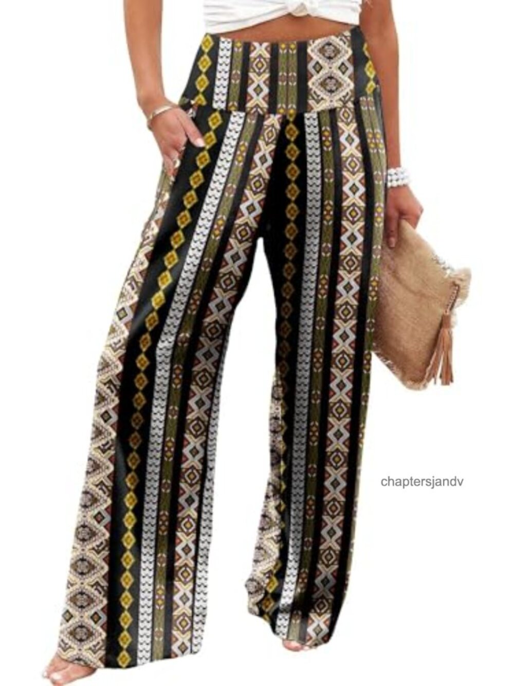 Women's Palazzo Lounge Pants Wide Leg High Waist Pockets